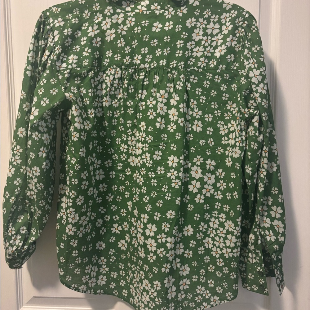 ROLLA'S Green Floral Blouse
